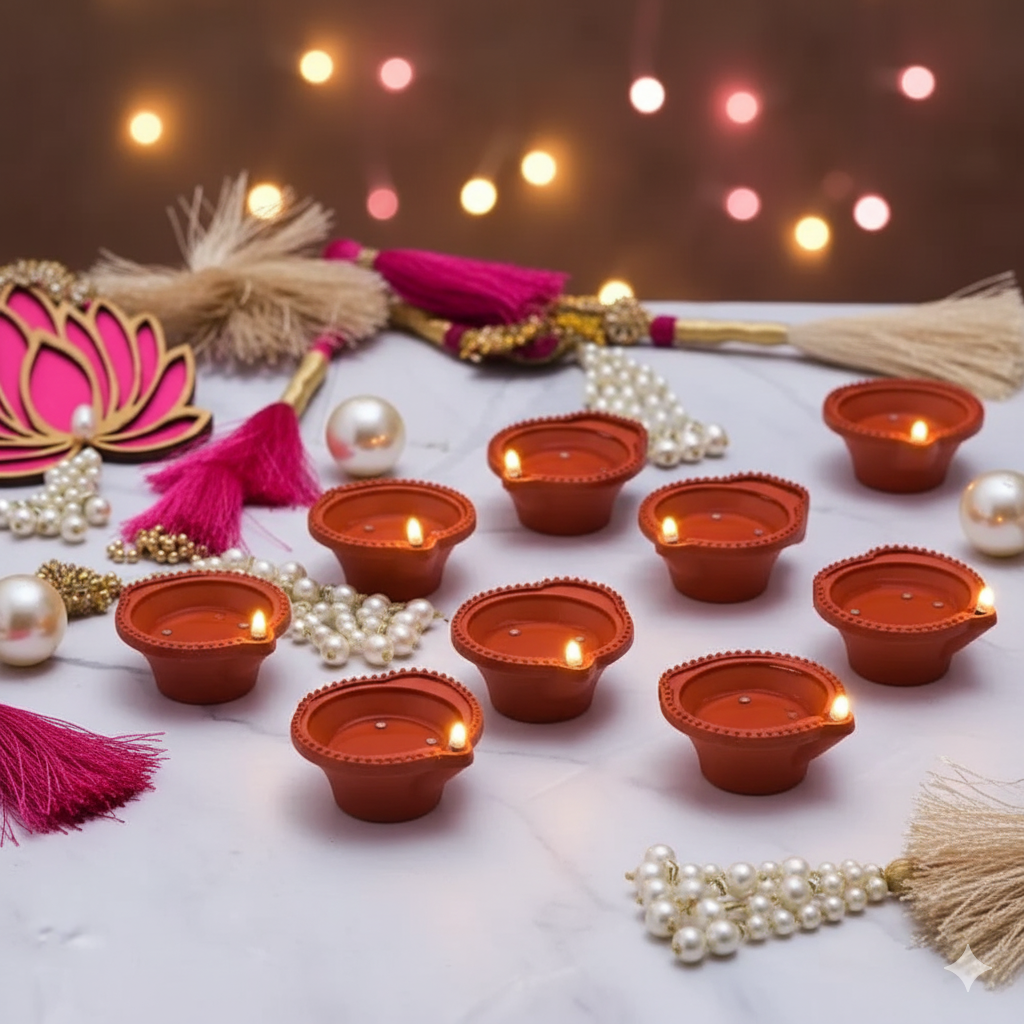 LED Water Sensor Diyas – A Safe, Elegant Glow for Every Occasion (Pack of 6\12\18\24)