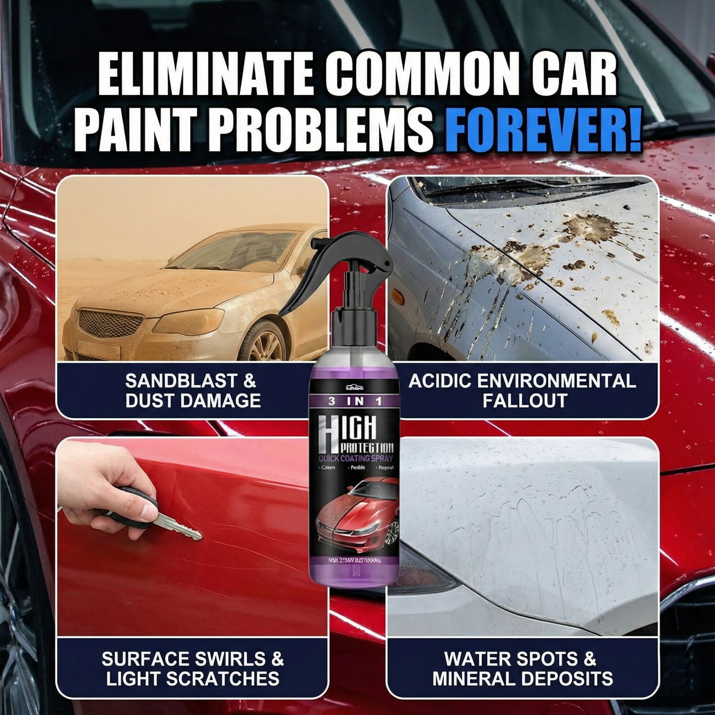 🔥 Buy 1 Get 1 Free 🔥 Hydrophobic Nano Car Scratch Repair Spray ✨