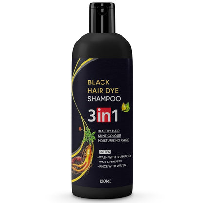 🔥 Premium 3-in-1 Herbal Black Hair Dye Shampoo – Instant Salon-Like Results