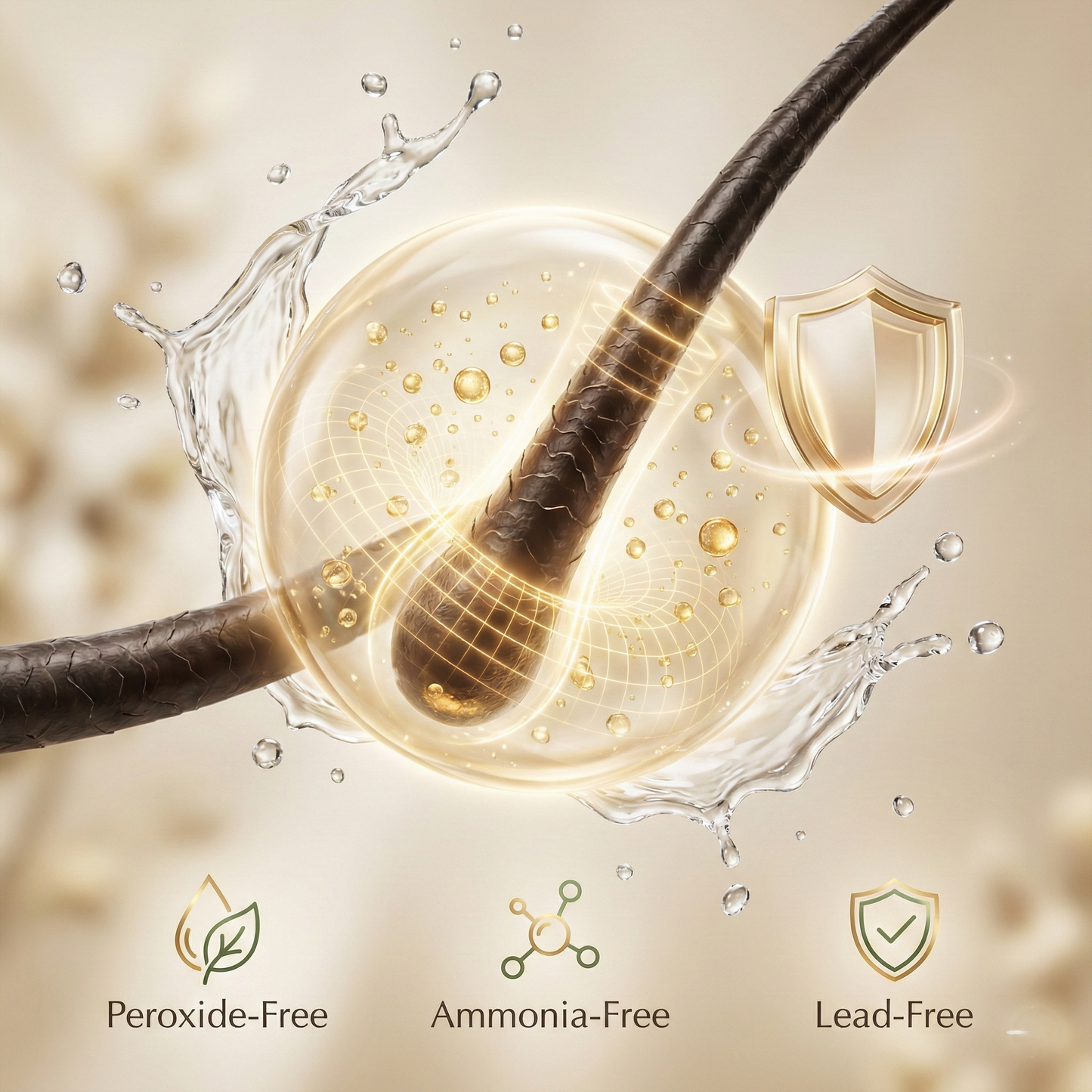 Premium 3-in-1 Herbal Black Hair Dye Shampoo – Instant Salon-Like Results